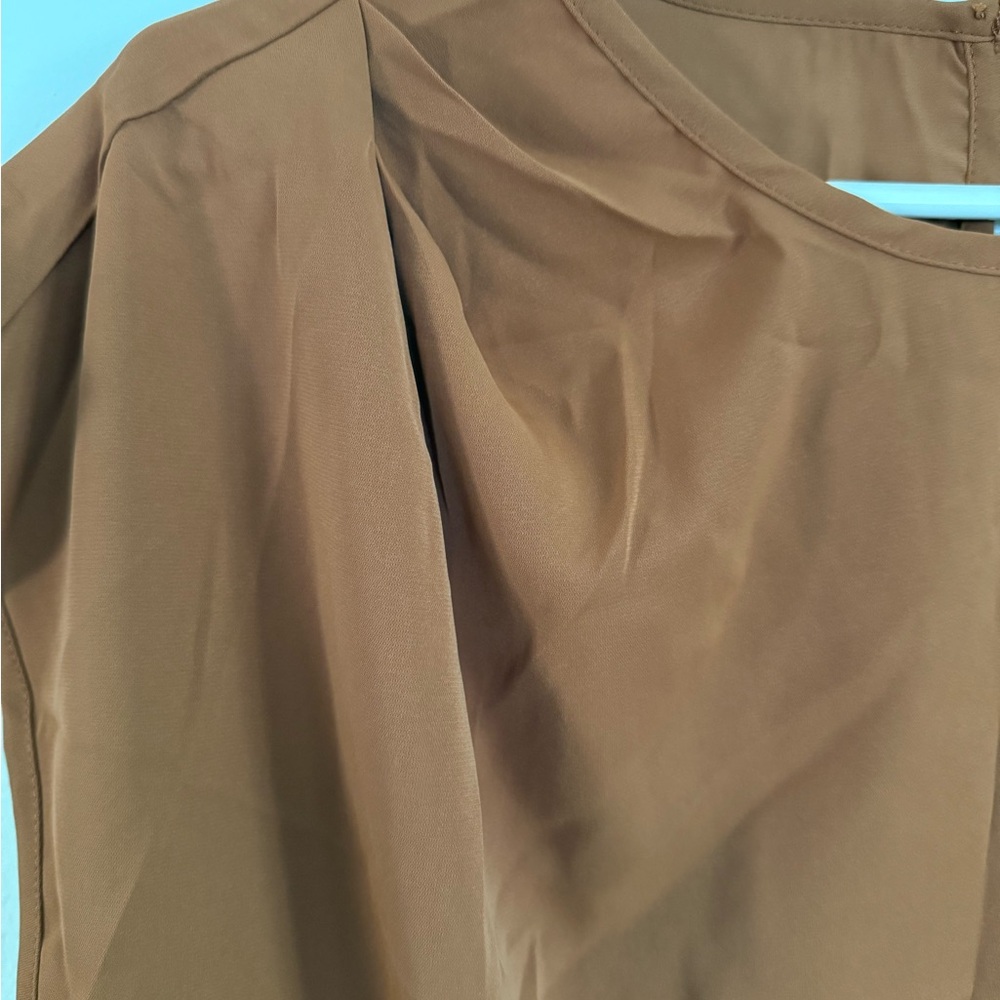 Women's Rust Brown/Orange Top, Size Large - Picture 3 of 4